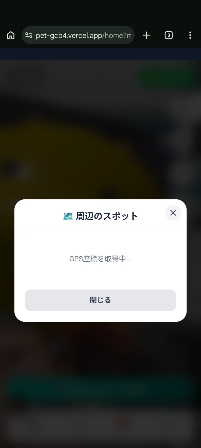 ARペットと一緒にお散歩する様子